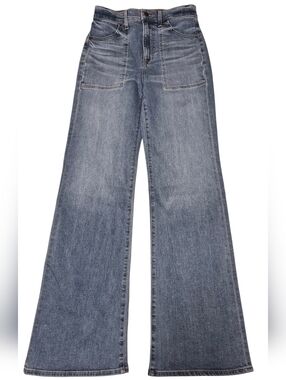 Veronica Beard Crosbie Wide-Leg High-Rise Denim with Pocket Details - Size 27